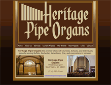 Tablet Screenshot of heritagepipeorgans.com